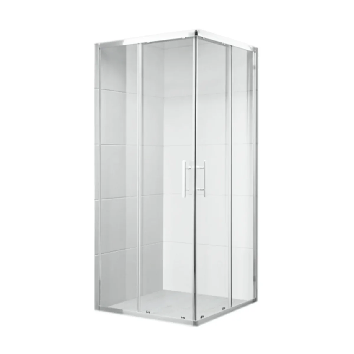 Box doccia angolare DocciaGo serie Zenith 75x120 cm con ante scorrevoli - Cromo - immagine 4