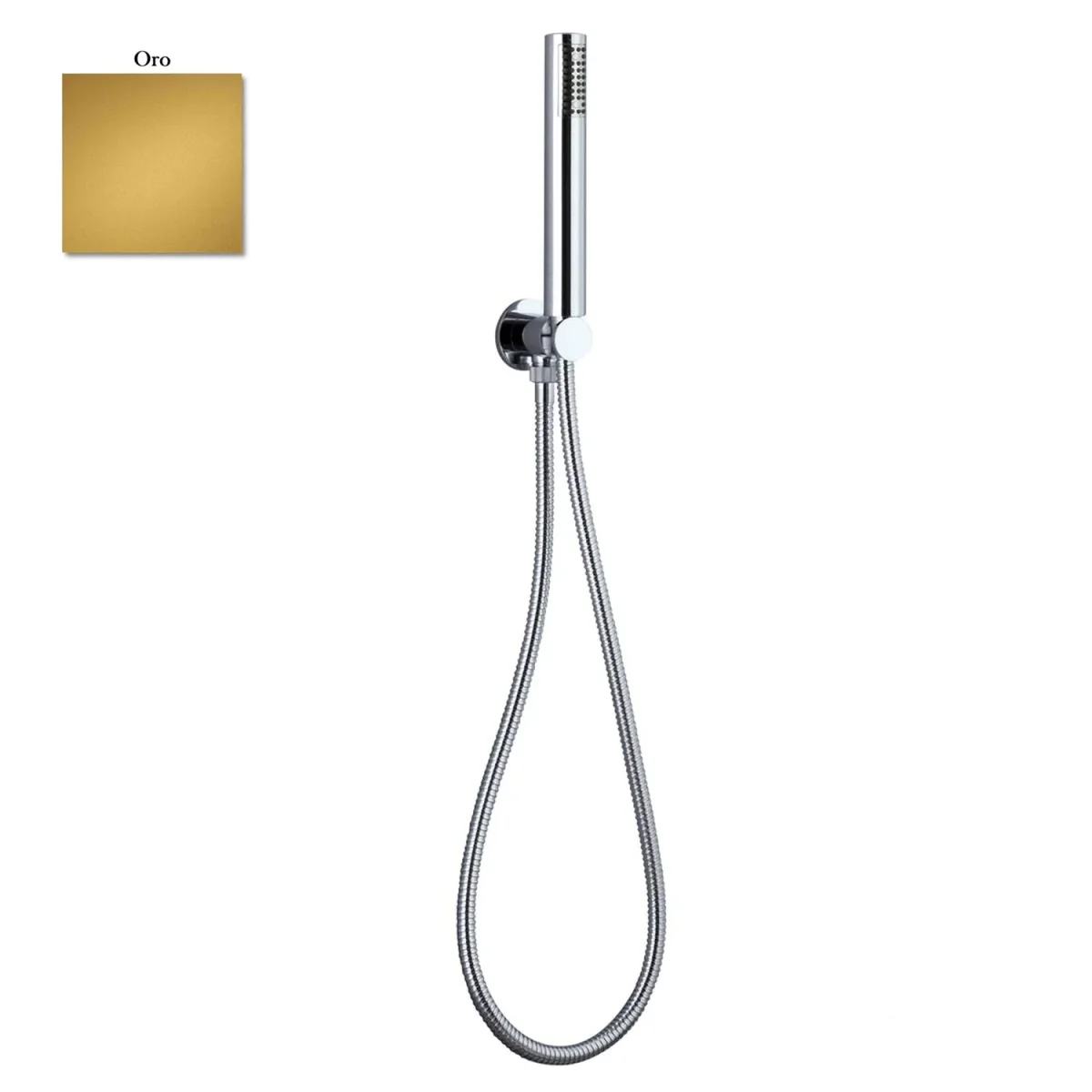 Presa acqua con supporto, doccia Artist e flessibile 150cm oro di Sphera Docce