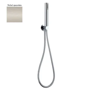 Presa acqua con supporto, doccia Artist e flessibile 150cm nichel di Sphera Docce