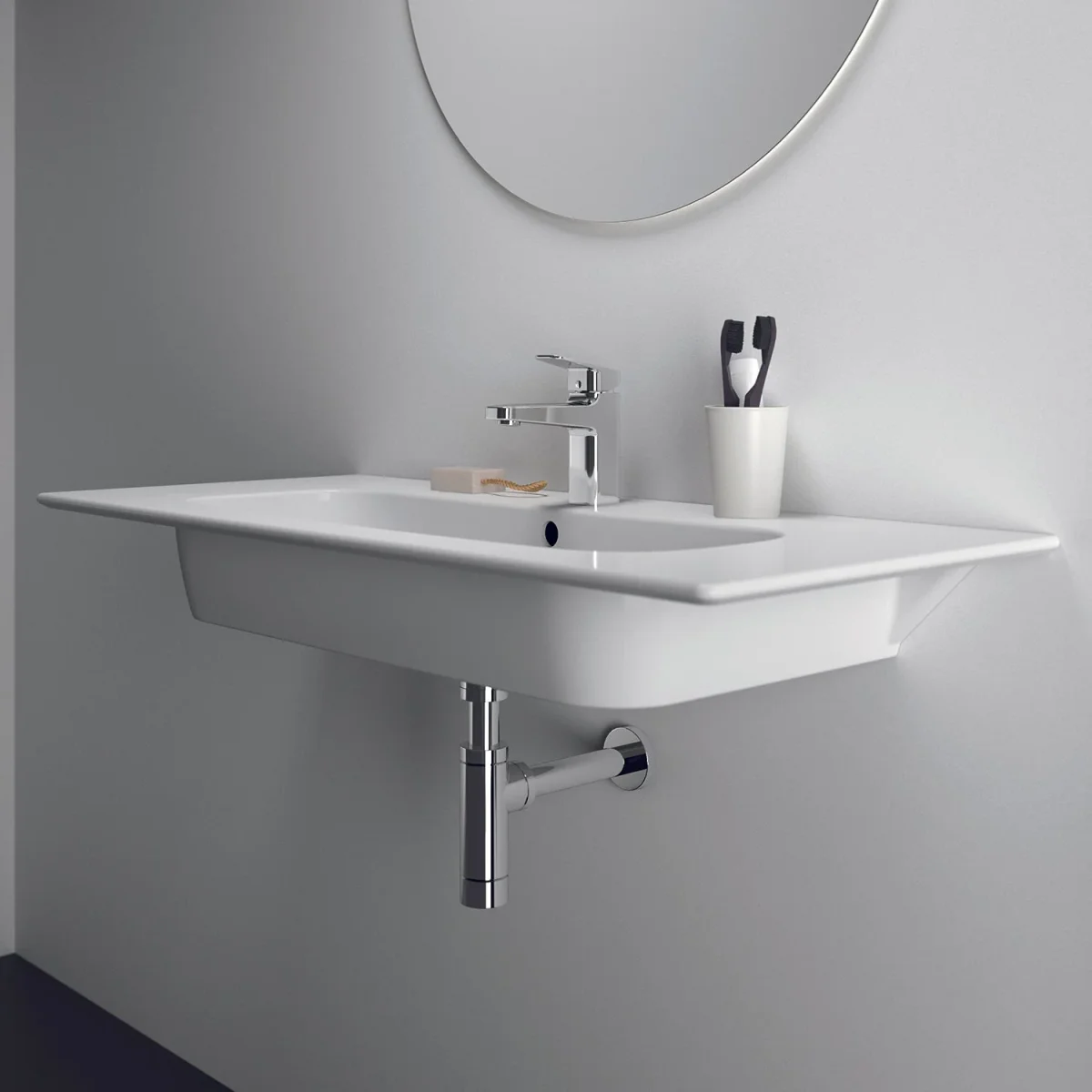 Lavabo top 104x46 cm con foro miscelatore Ideal Standard i.Life A - immagine 3