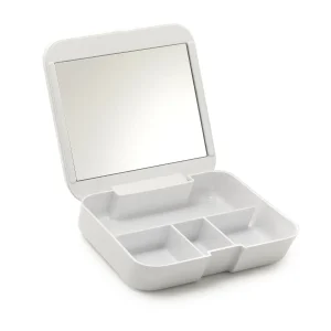 Organizer dotato di specchio da appoggio Gedy Linea Seventy - Finitura Bianca