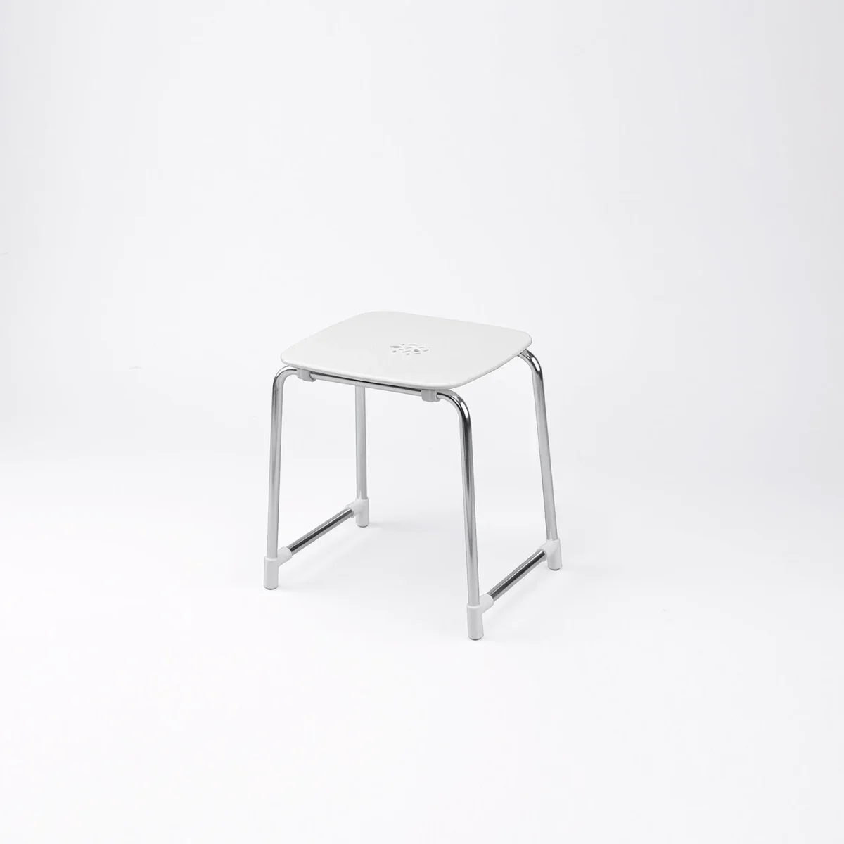 Sgabello Serie Prima Classe Gedy in Alluminio e ABS – Finitura Bianca