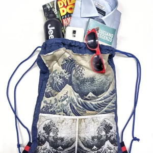 Zaino Sacca in tessuto cotone Light design Big Wave made in Italy